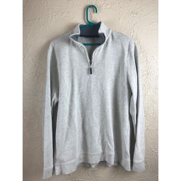 Tasso Elba Men Quarter Zip-Up Mock Neck Pullover Shirt Top Size Large - Picture 1 of 3